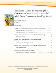 Teachers Guide To Meeting The Common Core State Standards With