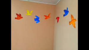 Wall Art With Chart Paper Birds Flying Away