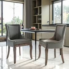 Dining Chairs Set Of 2 Side Nailheads