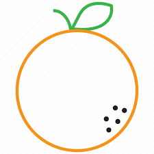 food fruit orange outline icon
