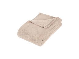 Linen Beige Microfibre Plaid Blanket