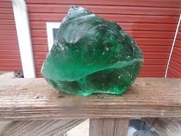 Glass Rock Slag Pretty Clear Teal Green