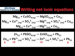 9 1 Writing Net Ionic Equations Sl