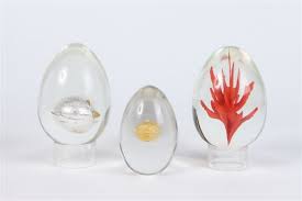 Venini 3 Works Blown Art Glass Egg
