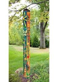 Love Garden Art Pole Art Poles Yard
