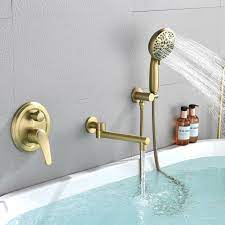 Wall Mounted Tub Filer With Hand Shower