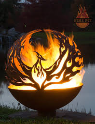 Phoenix Rising Fire Pit Sphere