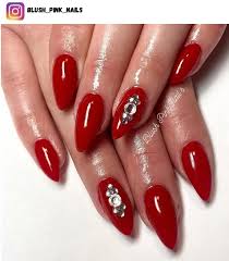 red bridal nail design ideas