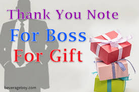 thank you note for boss for gift