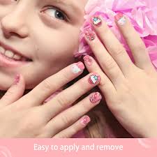 fake nail tips kids children manicure