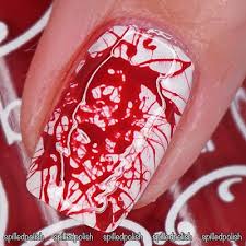 blood splatter nails spilledpolish