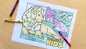 Lion king printable coloring pages. Coloring Page Lion And Friends San Diego Zoo Kids