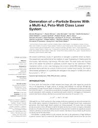 pdf generation of α particle beams