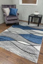large navy blue rug runner modern