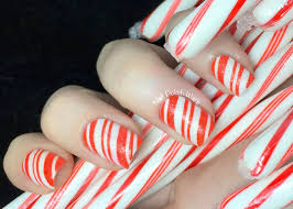 candy cane manicure sparkly polish nails