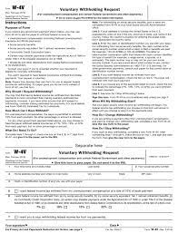 Complete lines 1 through 4; Irs Form W 4v Download Fillable Pdf Or Fill Online Voluntary Withholding Request Templateroller