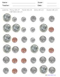 Money Worksheets Identify The Coins Worksheets