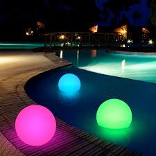 Amazon Com Floating 10 Light Up Led Ball With Charger Remote Color Change Lights Health Personal Care