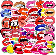 lips stickers 25 lips stickers