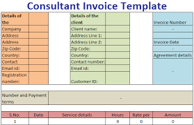 Collection of most popular forms in a given sphere. Consultant Invoice Template Free Download Ods Excel Pdf Csv