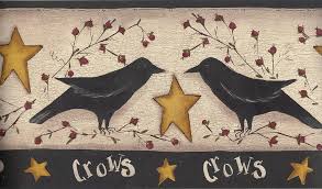 46 Primitive Crow Wallpaper Border