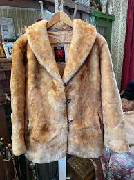 Vintage Golden Brown Faux Fur Teddy