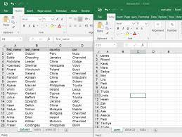 two spreadsheets in excel