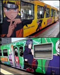 Kakashi - Naruto train in Japan. Anime is life and Japan...