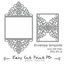 Wedding Invitation Card Template Lace Folds Easycutprintpd Svg