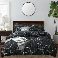Clothknow Black Marble Comforter Sets