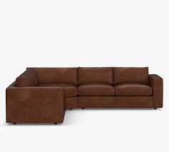 Arm Leather 3 Piece L Shaped Sectional
