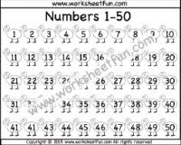 50 Number Chart Free Printable Worksheets Worksheetfun