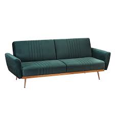 velvet clack sofa bed with copper