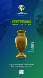 Argentina colombia copa america 2021 live streaming, copa america football draw live online in usa, uk, india, spain tv channels, broadcaster with uruguay, argentina, brazil, chile, bolivia, peru, paraguay and colombia have won copa america trophy over the years that means total 8 national. Copa America Trophy 3d Model By Bhatem 3docean