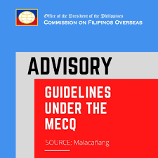 Apr 12, 2021 · these are the guidelines imposed under the mecq: Guidelines Under The Mecq Commission On Filipinos Overseas