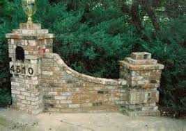 The driveway gate can attach directly to the column or via the included when choosing stones for your driveway columns, you want to draw some connection between the columns and the rest of your property. Driveway Brick Entrance Designs In 2021 Driveway Entrance Brick Mailbox Brick Columns