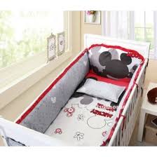 red and white mickey mouse crib bedding