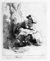 امرأة تبول تحت شجرة ، 1631