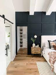 75 um tone wood floor bedroom ideas