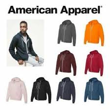 Details About American Apparel Unisex Flex Fleece Zip Hoodie F497w Hooded Sweatshirt 50 50 New