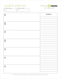 Printable Schedules For Busy Moms Free Weekly Organizer Planner From