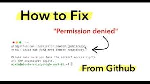 how to fix github error permission