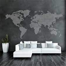 Dot World Map Vinyl Wall Art Decal