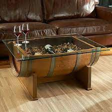 wine barrel coffee table