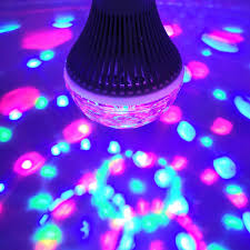 Disco 3w E27 Rgb Rotating Light Led Multicolor Strobe Bulb Stage Light Decor For Holiday Birthday Party Dance Auto Rotating