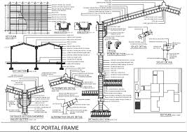 rcc portal frame in autocad cad