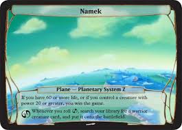 Planechase cards are bigger than regular cards. Namek Planechase Mtg Card By Warrior Within On Deviantart
