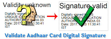aadhar card म digital signature