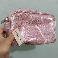 pouch in glitter pink