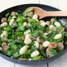 gnocchi with en sausage and